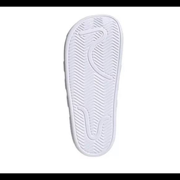 Brand New Adidas Adilette White/Black Clog sz 7 & 8 women left - Picture 4 of 11